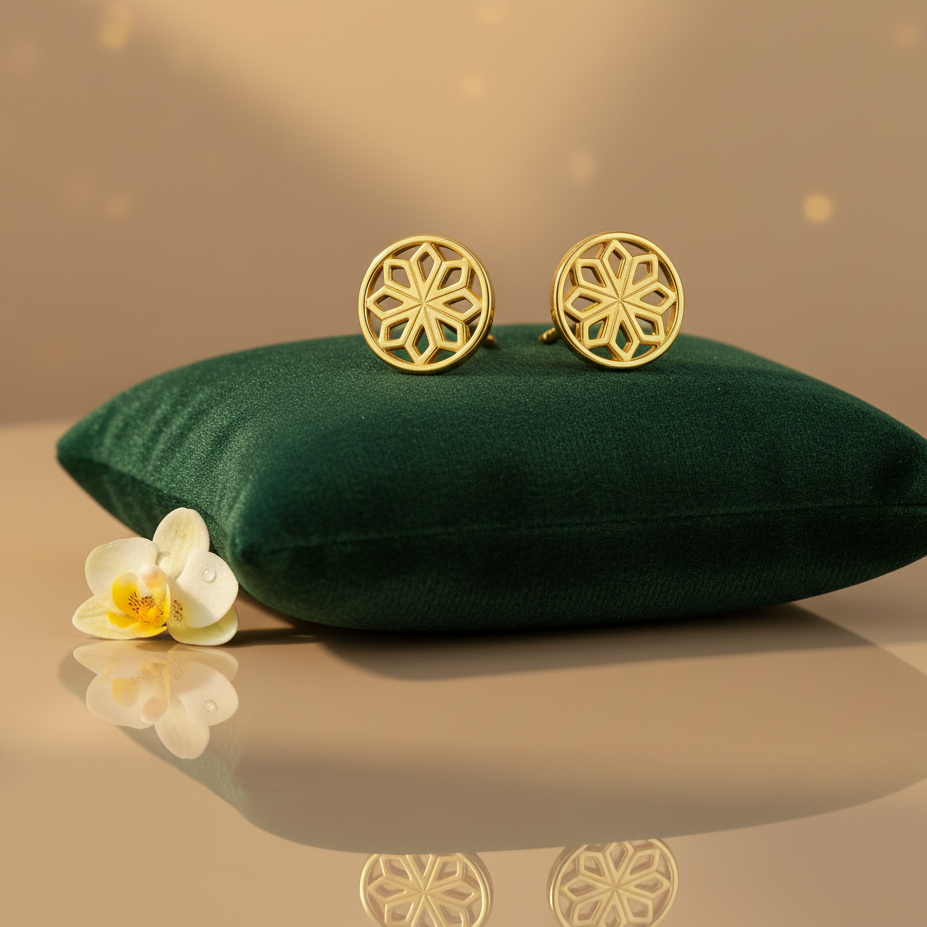Gold Star Stud Earrings