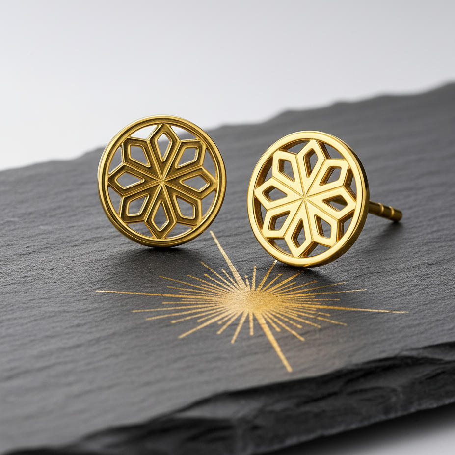 Gold Star Stud Earrings