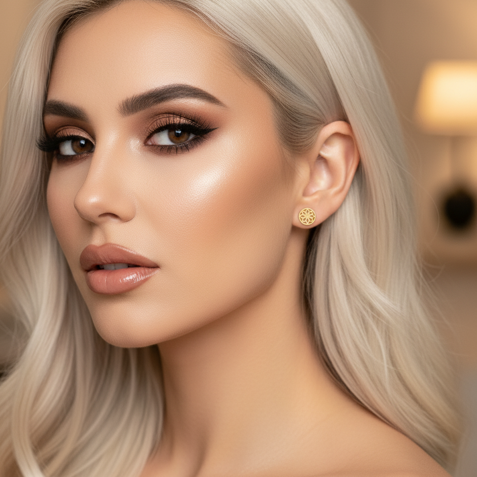 Gold Star Stud Earrings