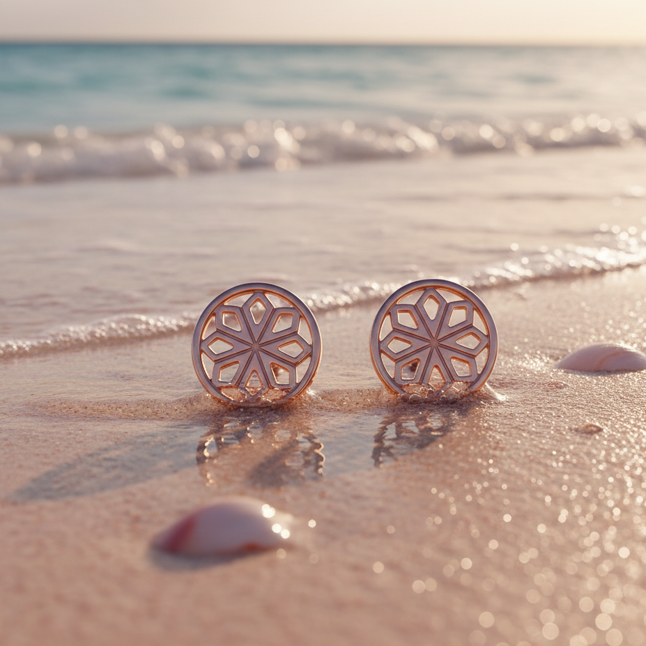 Rose Gold Star Stud Earrings