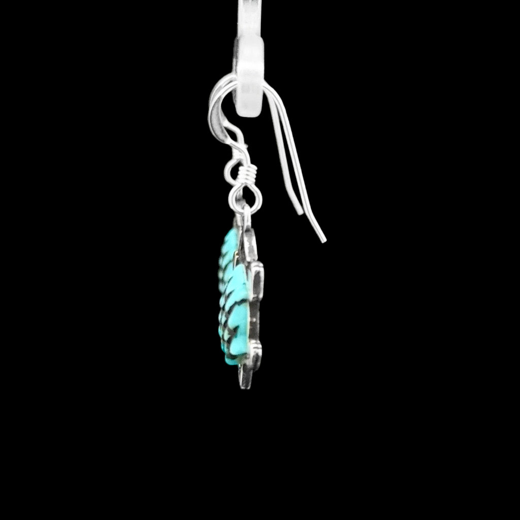 Sterling Silver Turquoise Horny Toad Dangle Earrings