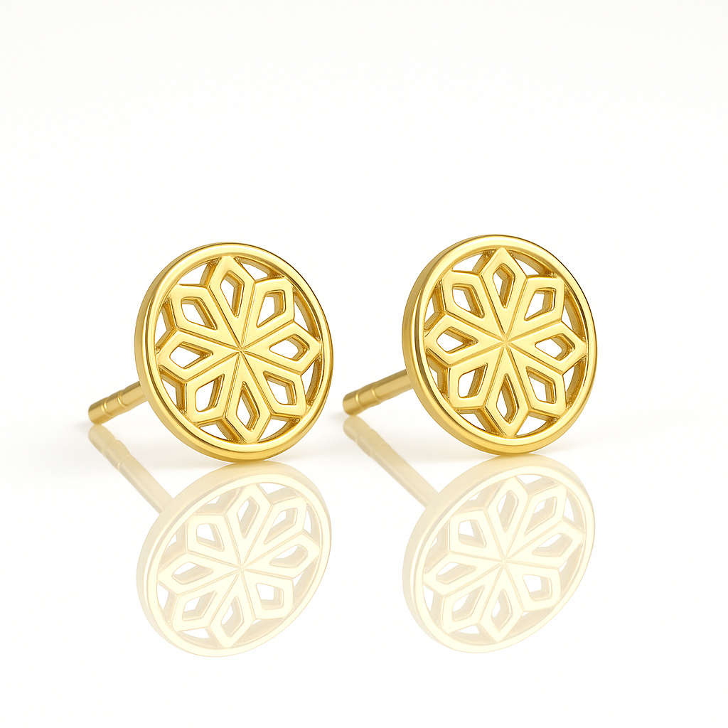 Gold Star Stud Earrings