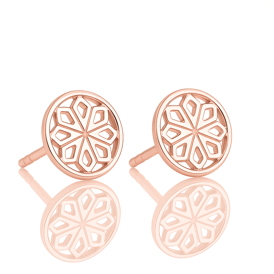 Rose Gold Star Stud Earrings
