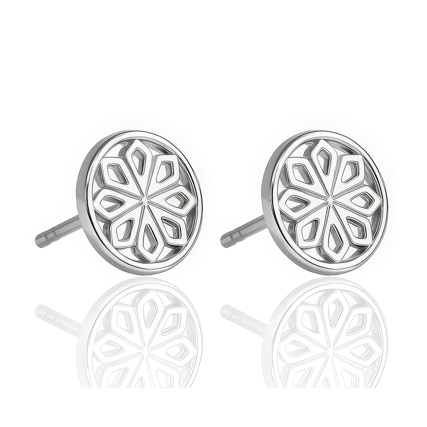 Silver Star Stud Earrings