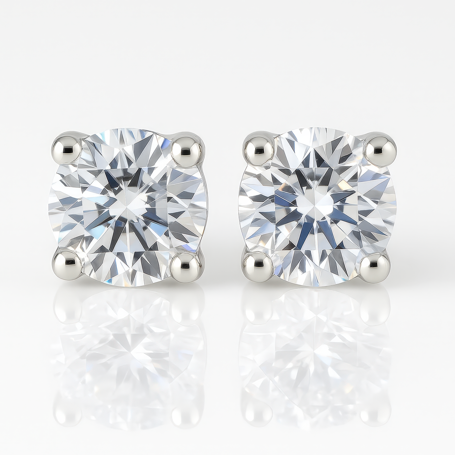 Silver Minimalist CZ Earrings