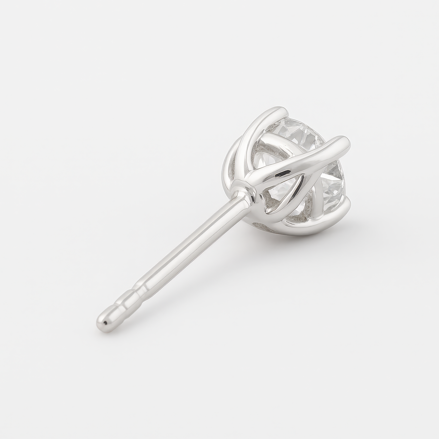 Silver Minimalist CZ Earrings
