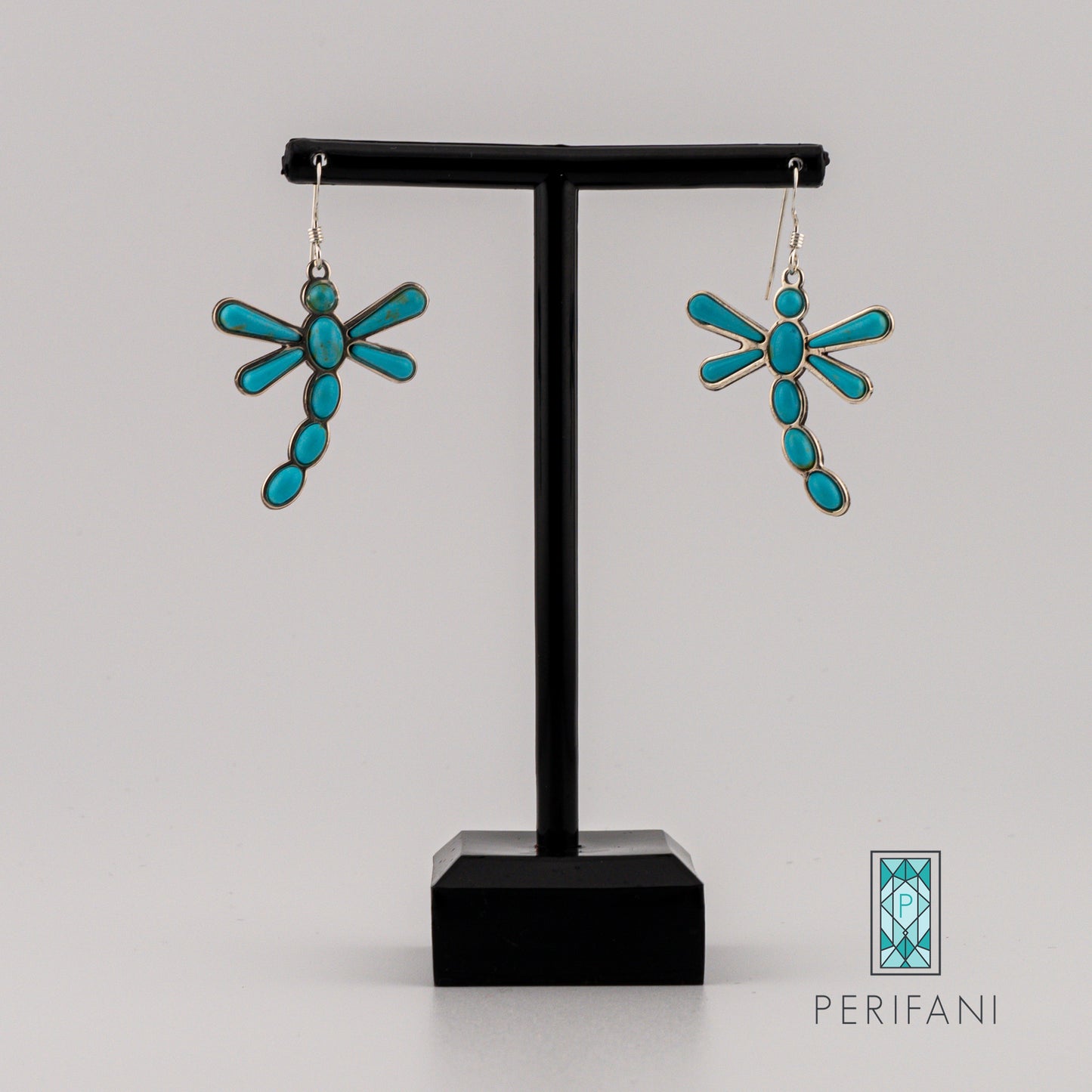 Sterling Silver Turquoise Dragonfly Necklace & Earring Set