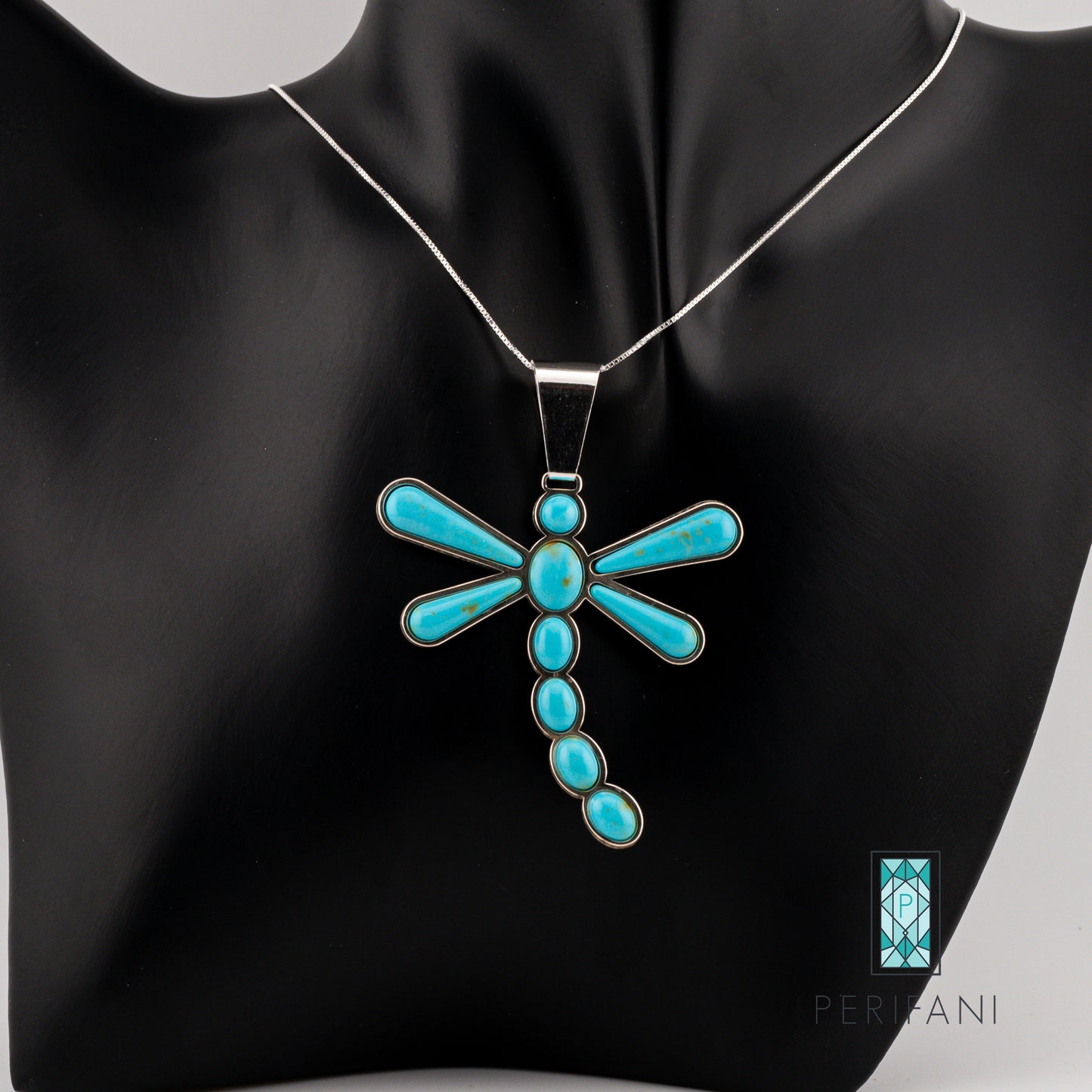 Sterling Silver Turquoise Dragonfly Necklace & Earring Set