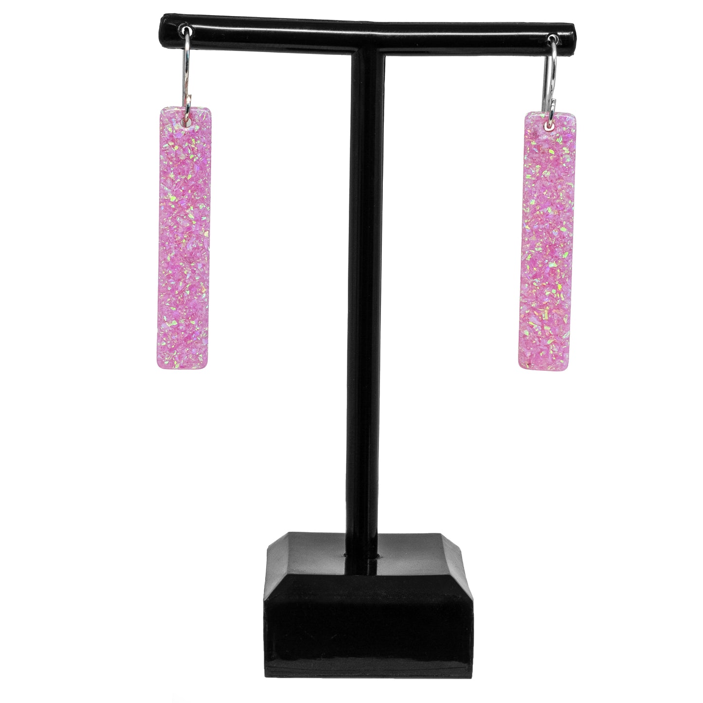 Lavender Pink Opal Bar Earring