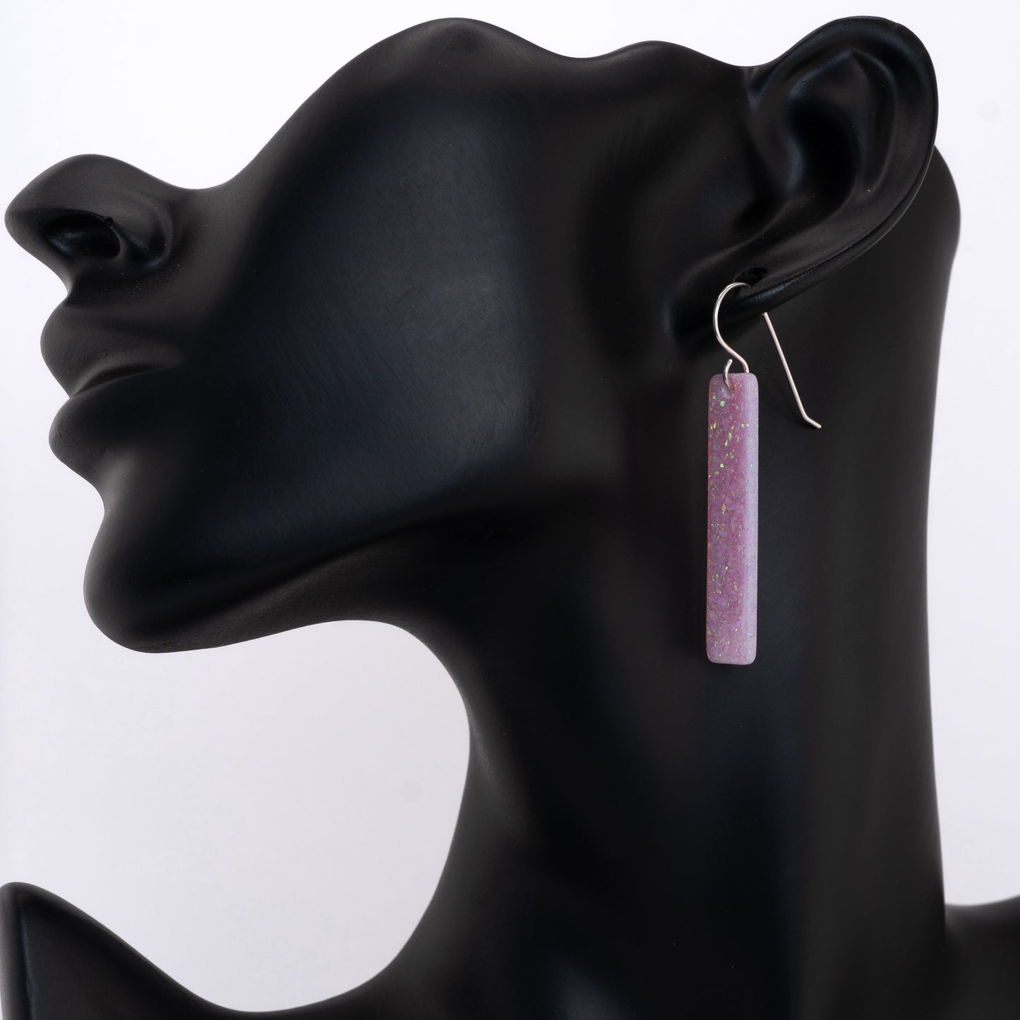 Lavender Pink Opal Bar Earring