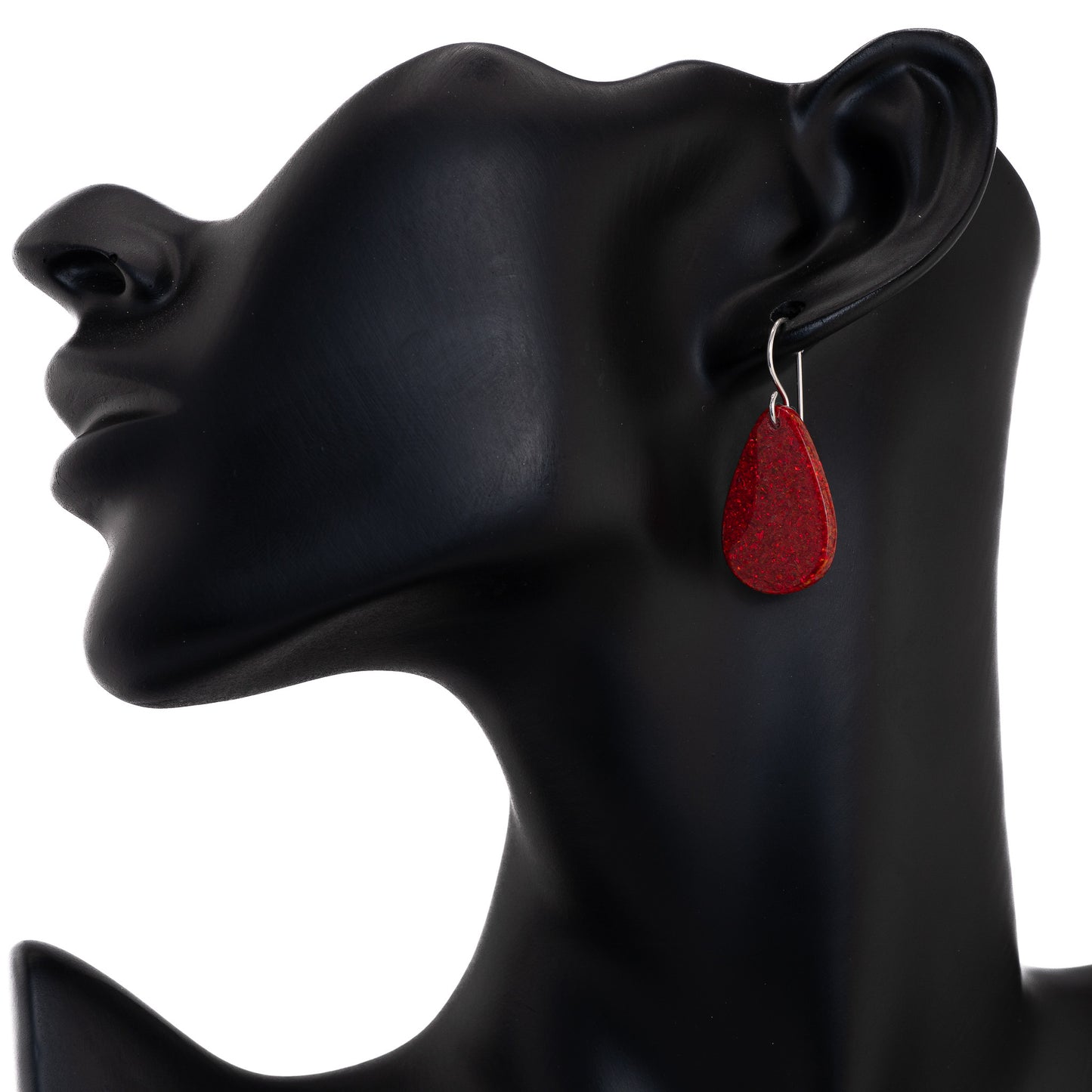 Red Opal Teardrop Earring, Small