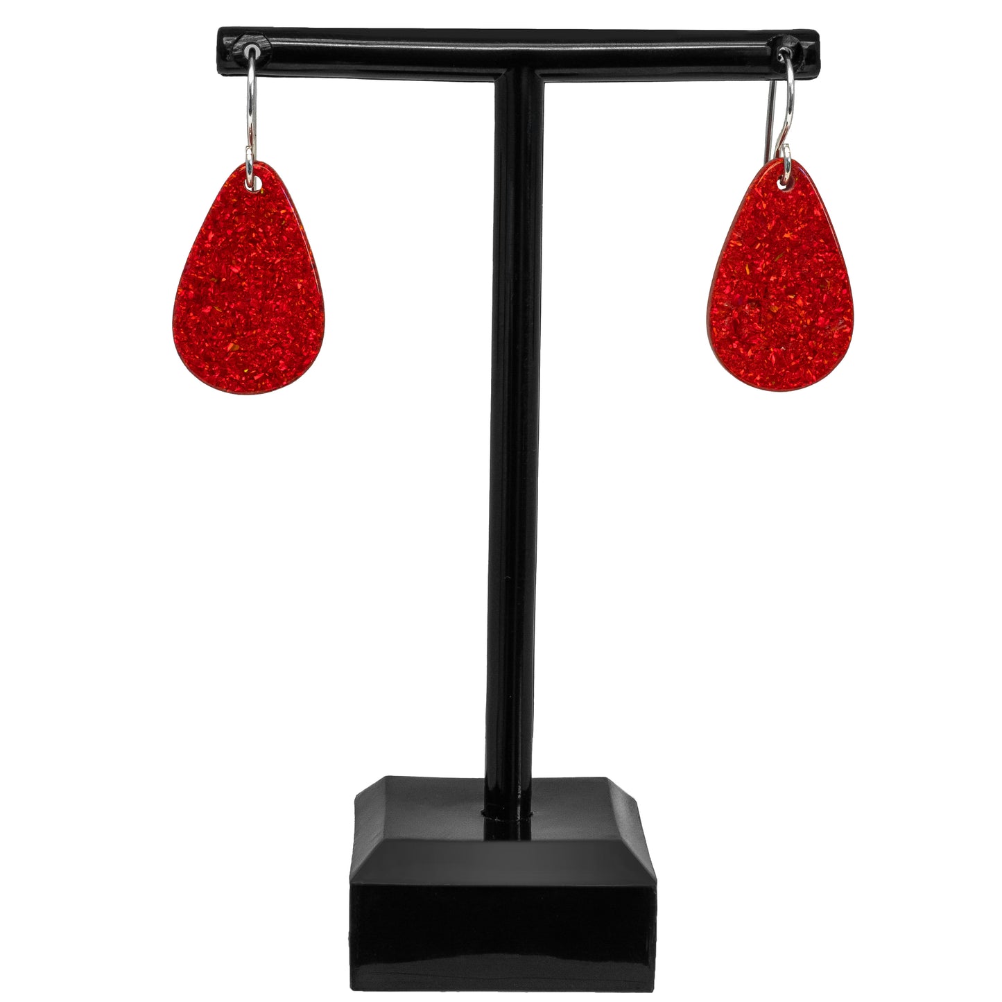 Red Opal Teardrop Earring, Small