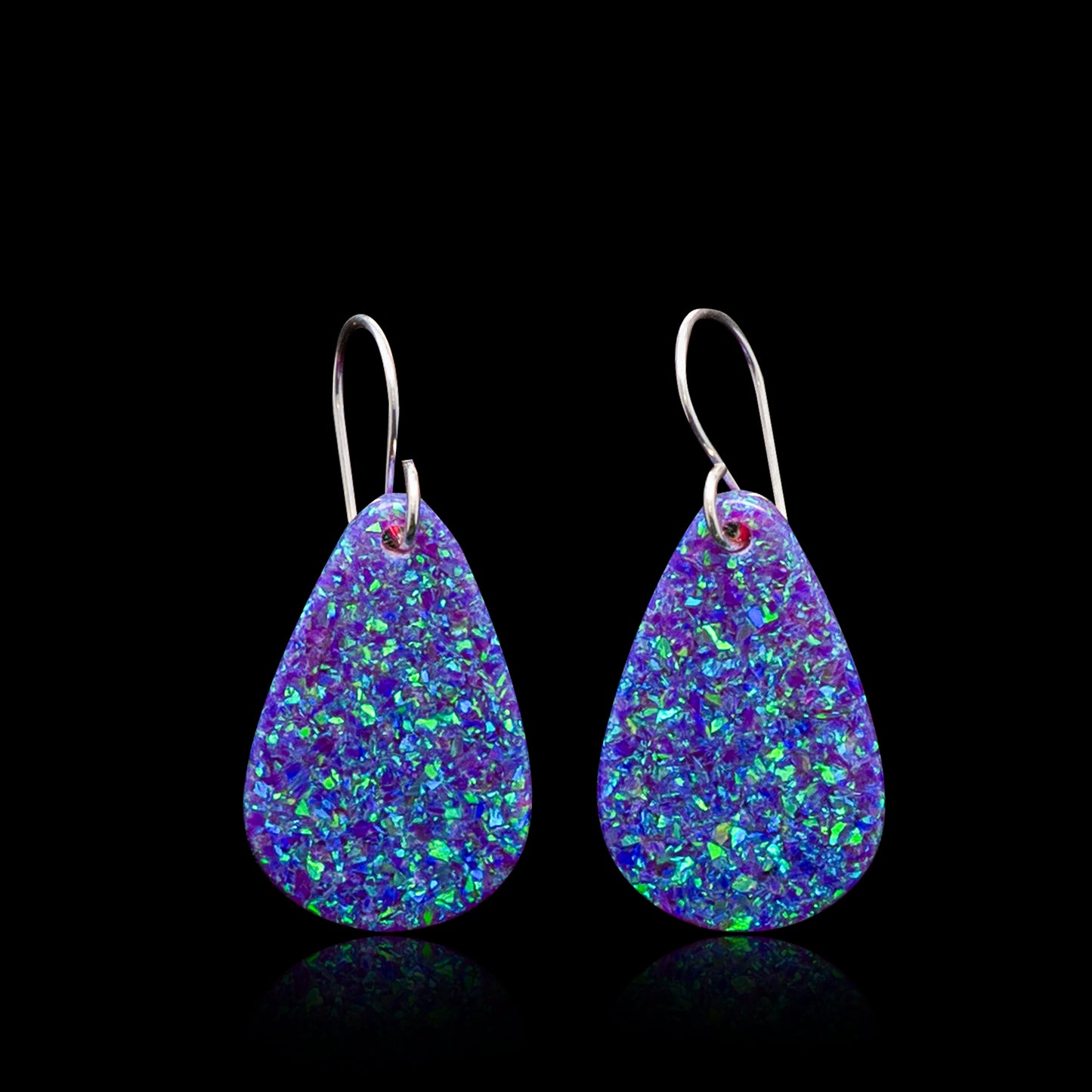 Nebula Blue Opal Teardrop Earring, Small