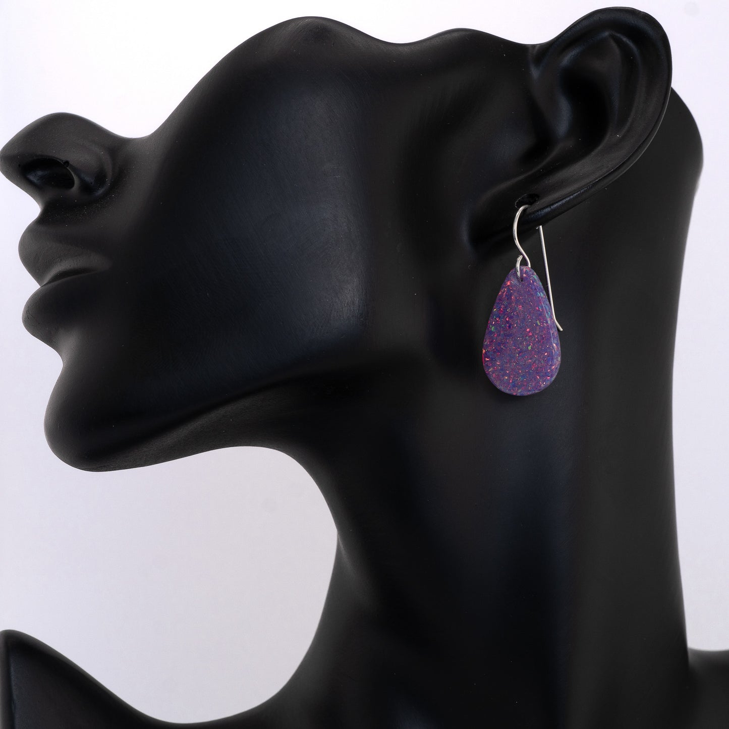 Purple Opal Teardrop Earring, Small