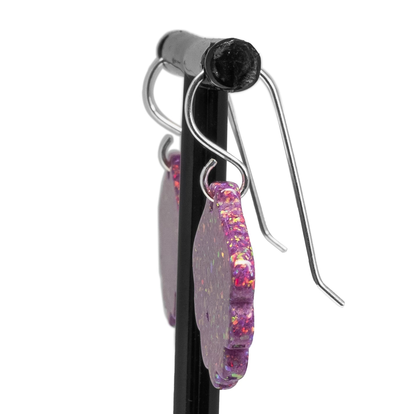 Magenta Opal Sea Shell Earring