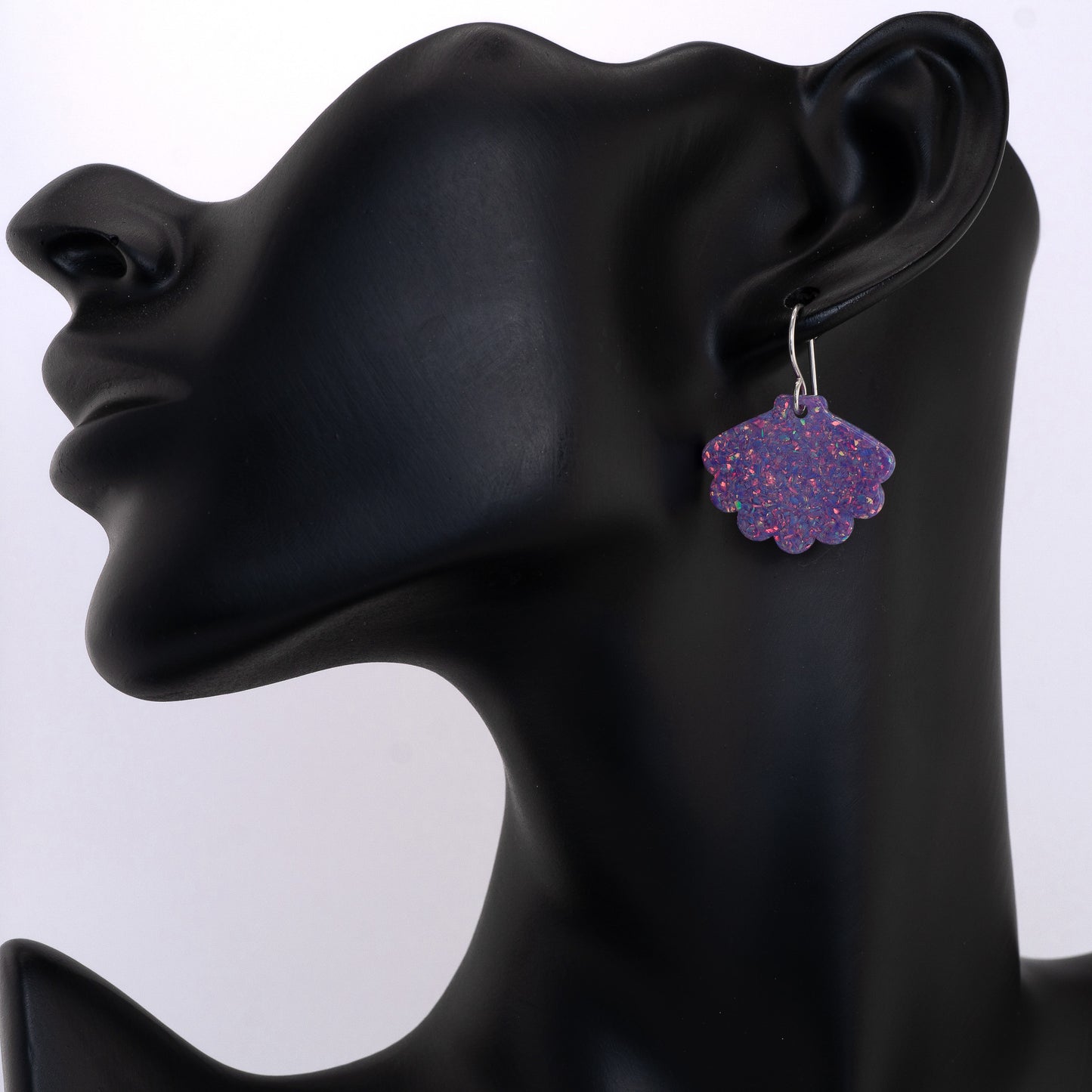 Purple Opal Sea Shell Earring