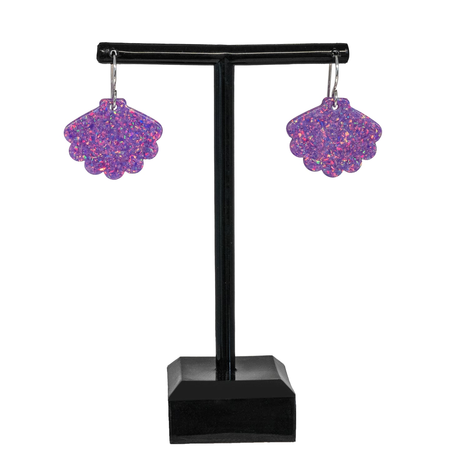 Purple Opal Sea Shell Earring