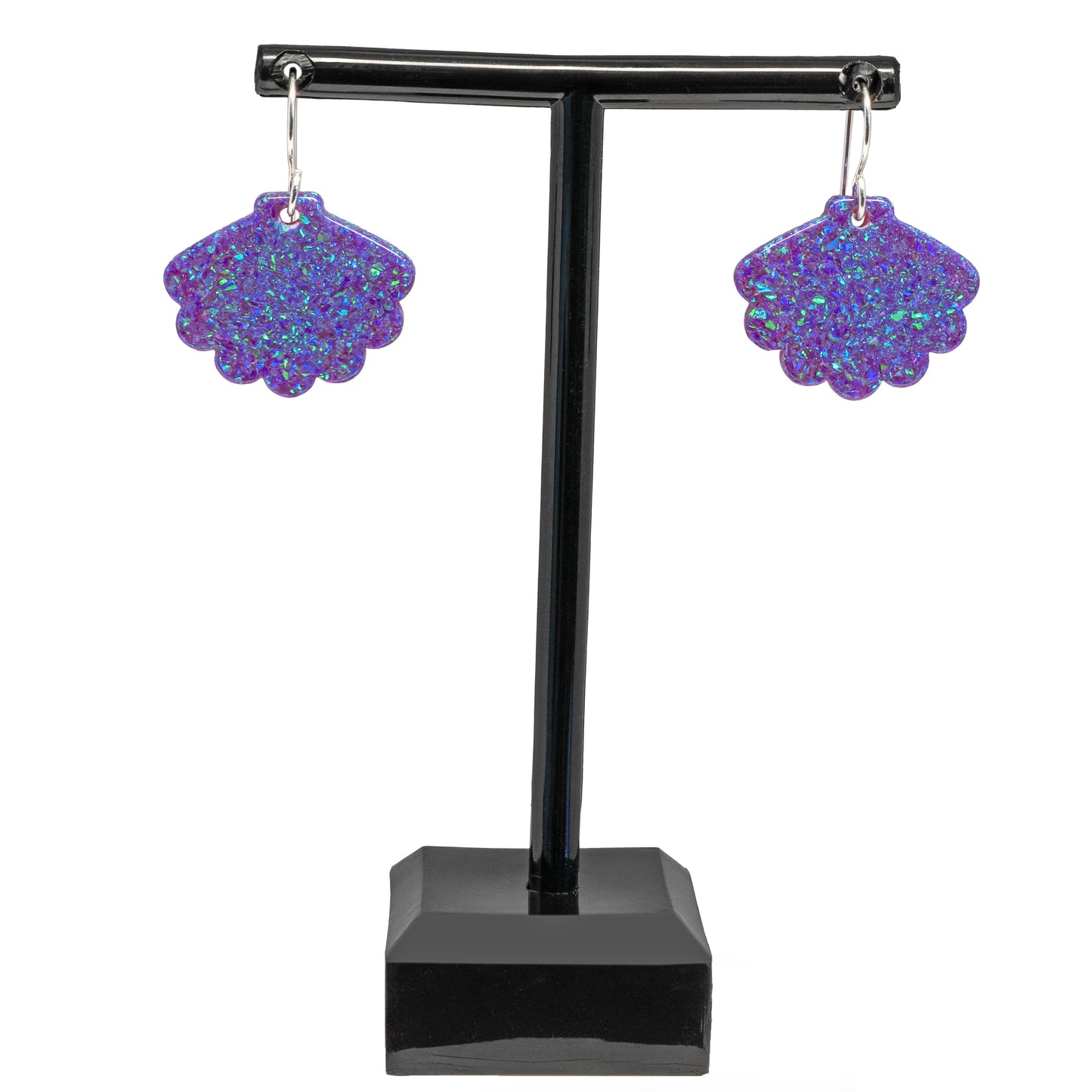 Nebula Blue Opal Sea Shell Earring