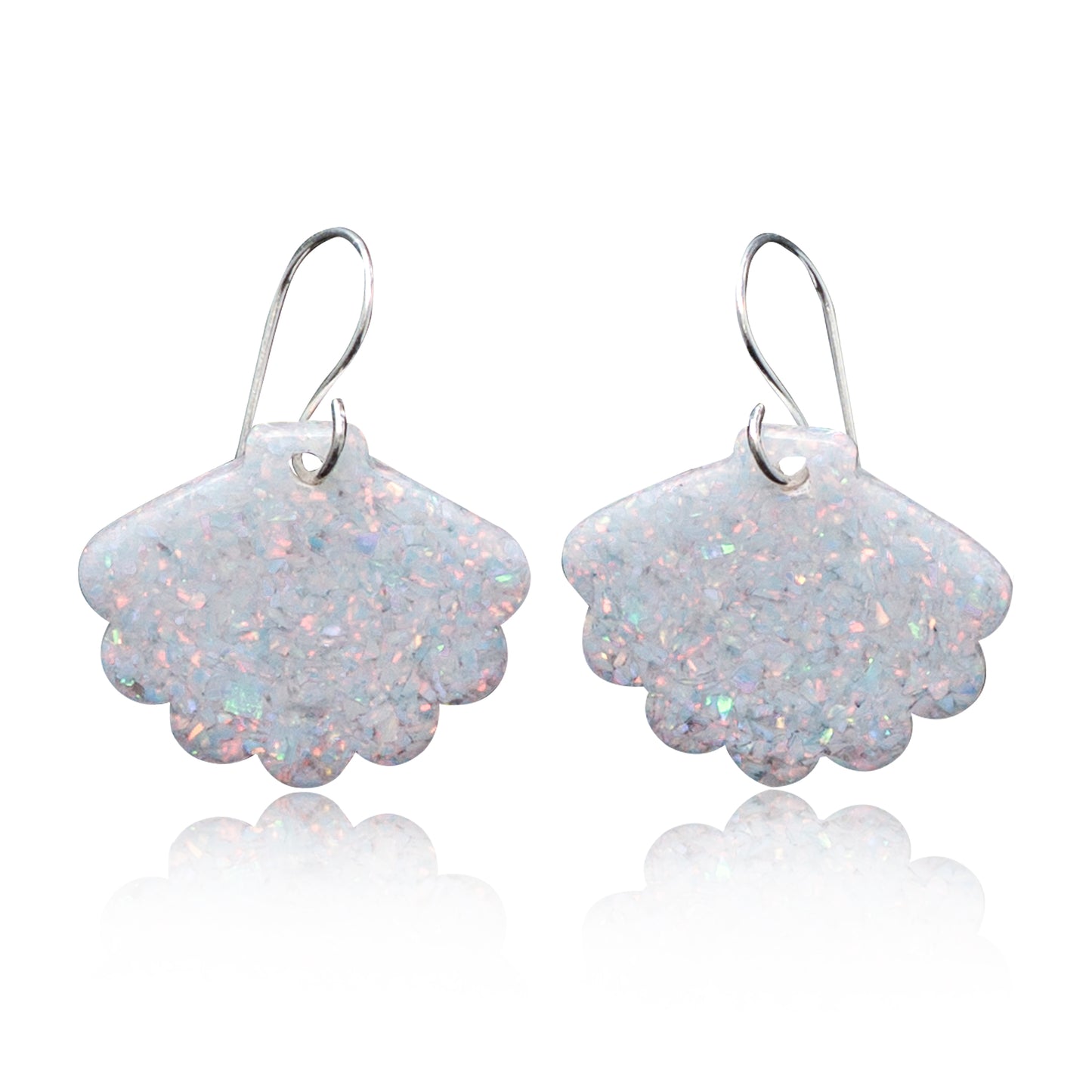 White Opal Sea Shell Earring