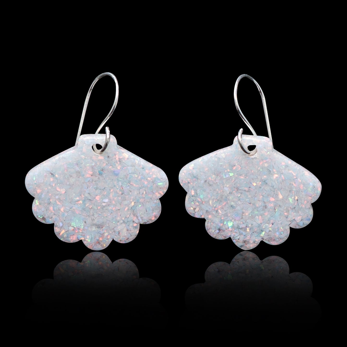 White Opal Sea Shell Earring