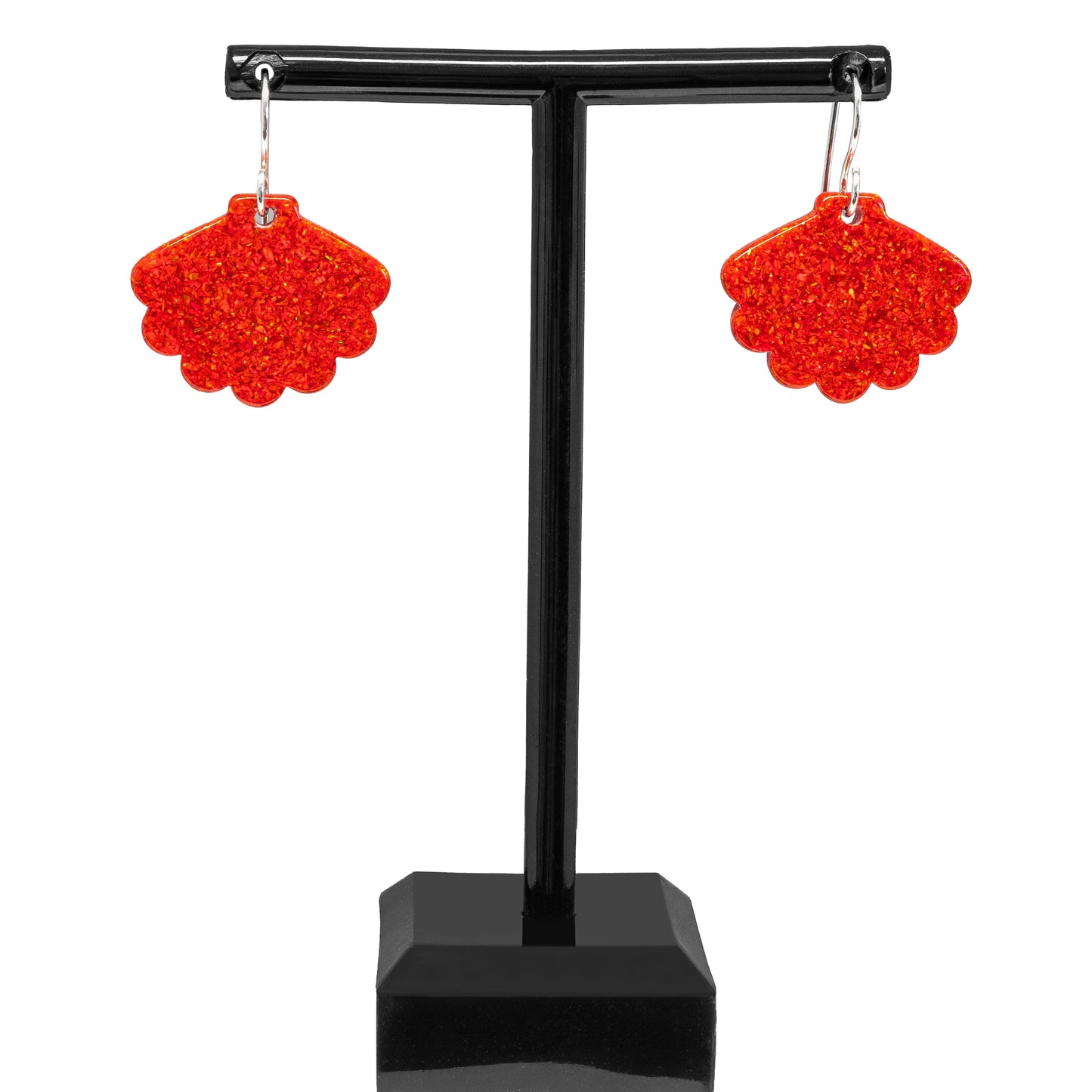 Red Opal Sea Shell Earring
