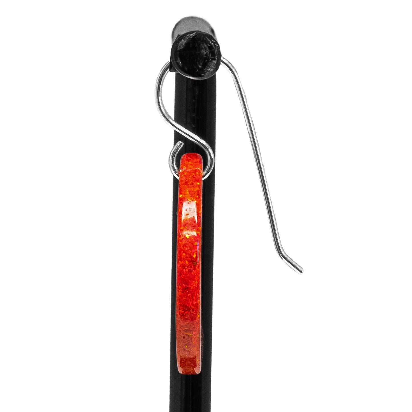 Red Opal Moon Earring