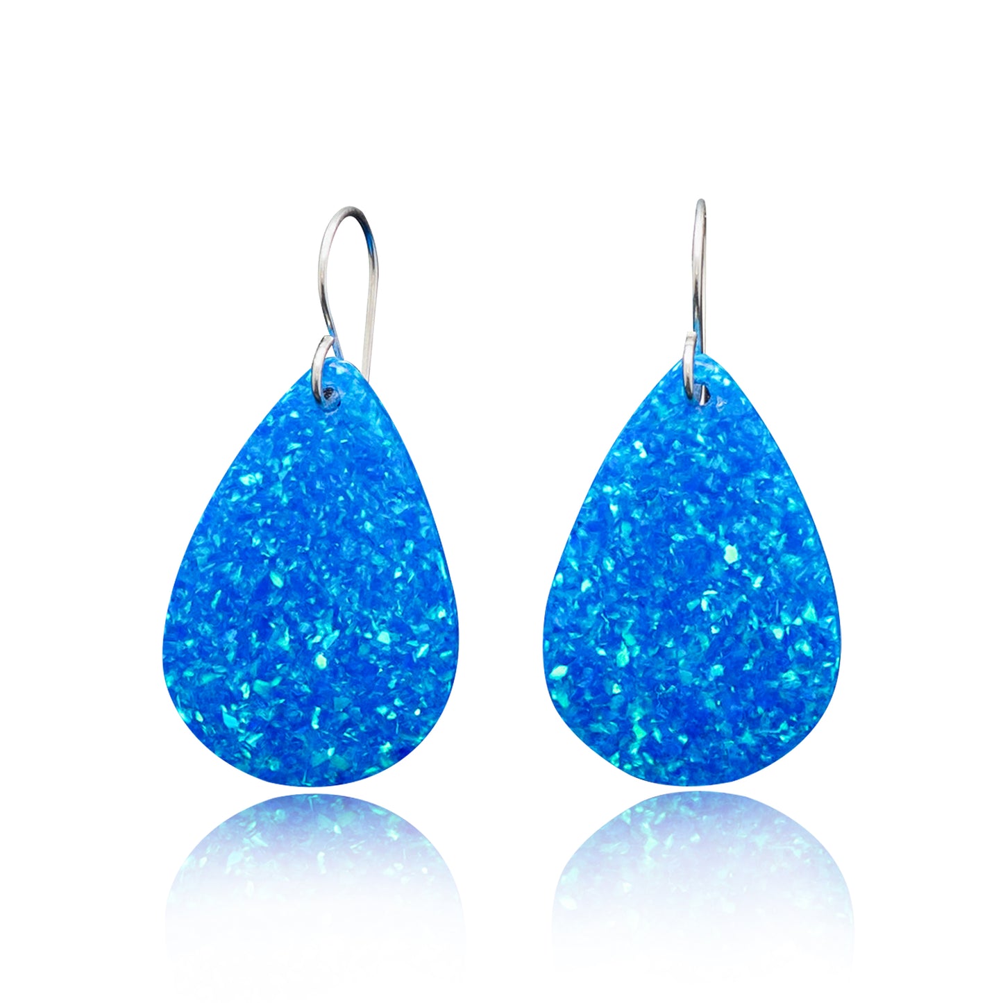 Blue Opal Teardrop Earring, Medium