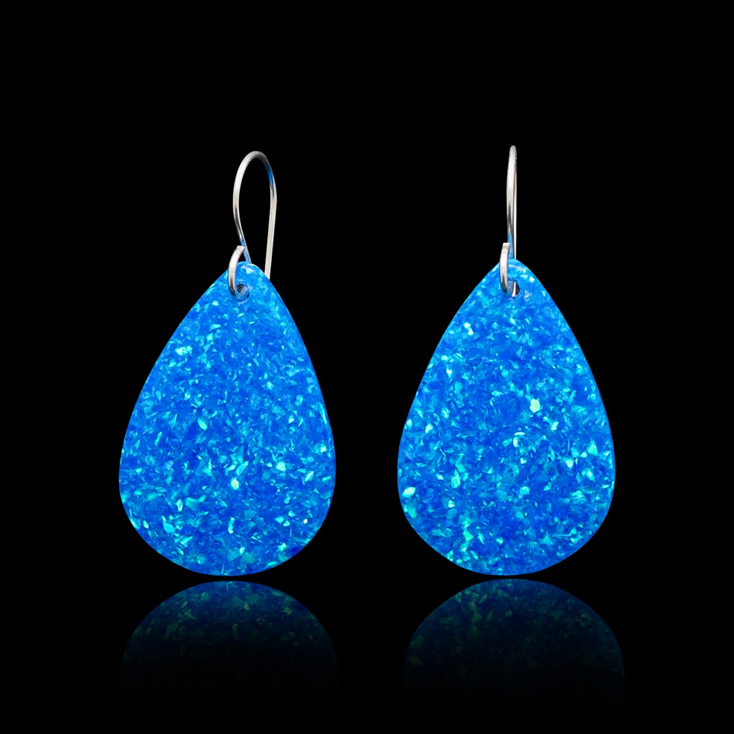 Blue Opal Teardrop Earring, Medium