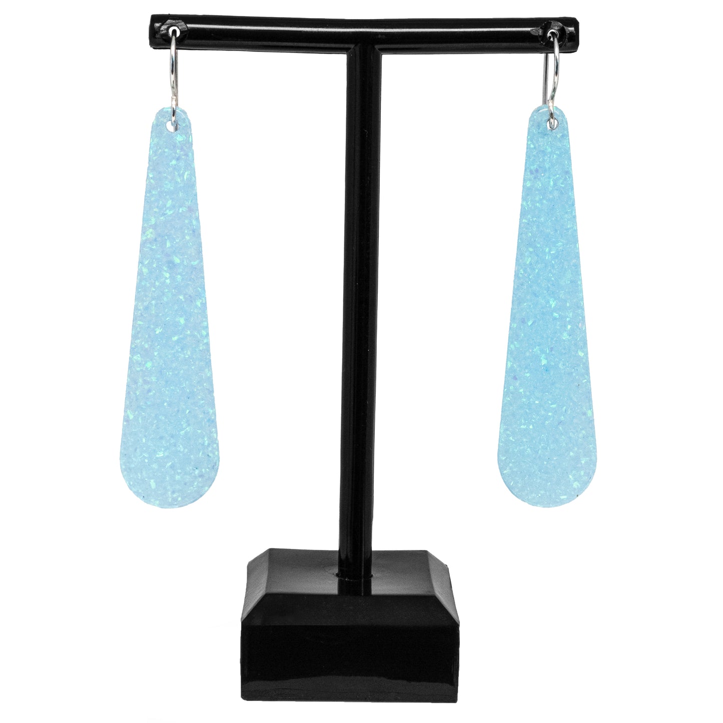Serene Blue Opal Teardrop Earring, Long