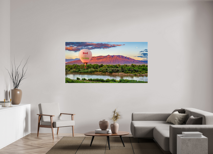 78 x 39″, Photo Print Under Acrylic Glass Sandia Sunset Fantasy - Red or Green
