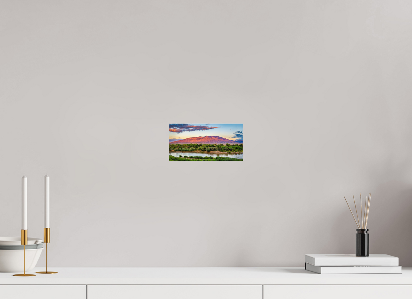 8 x 4″, Photo Print Under Acrylic Glass Sandia Sunset Over The Bosque