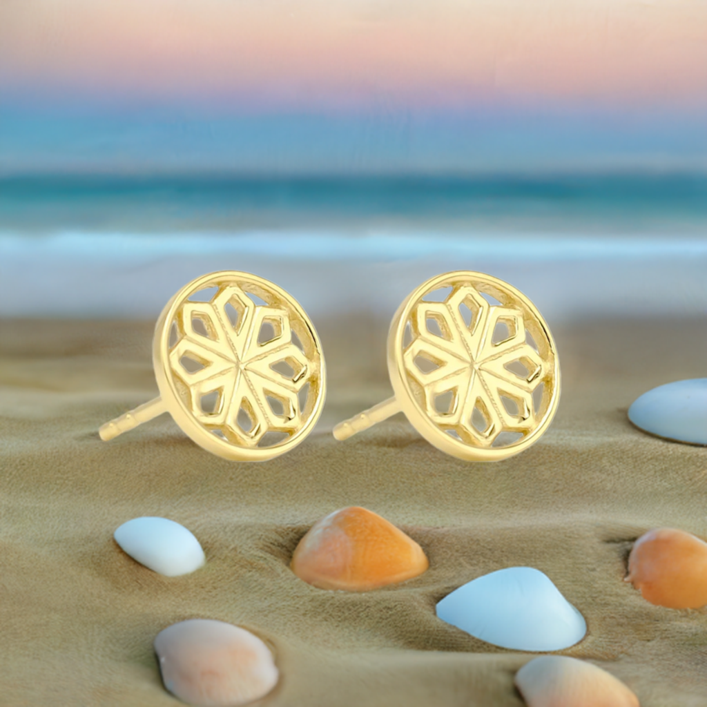 Gold Star Stud Earrings