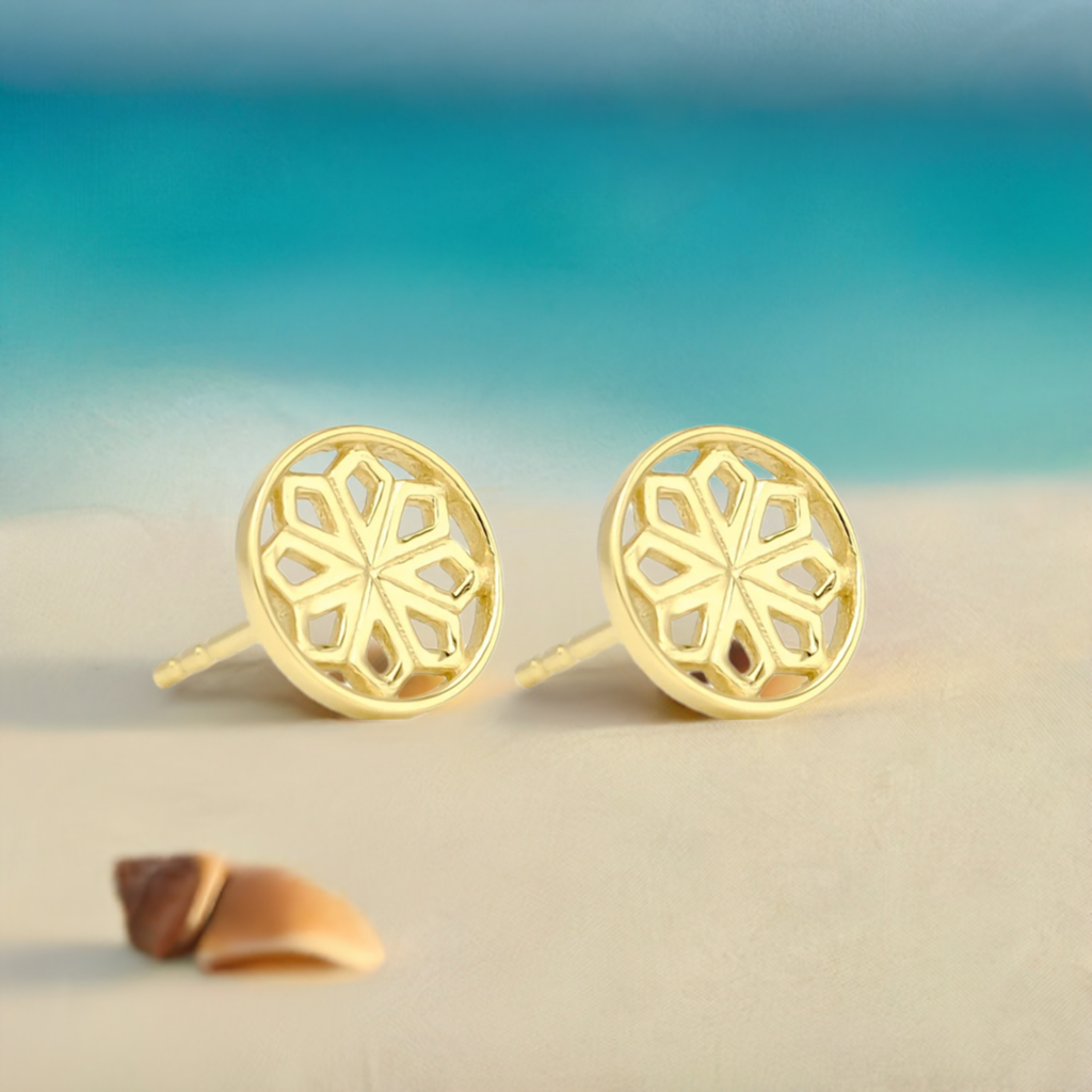 Gold Star Stud Earrings