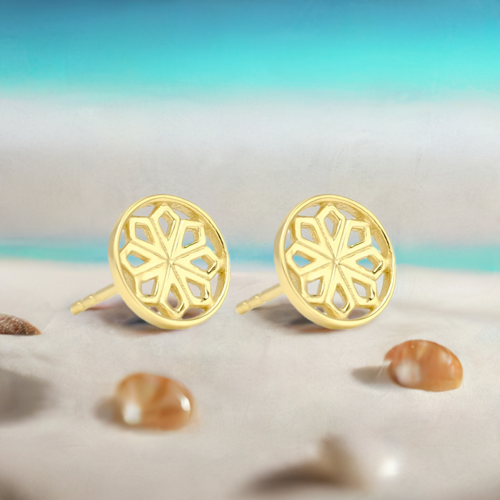 Gold Star Stud Earrings