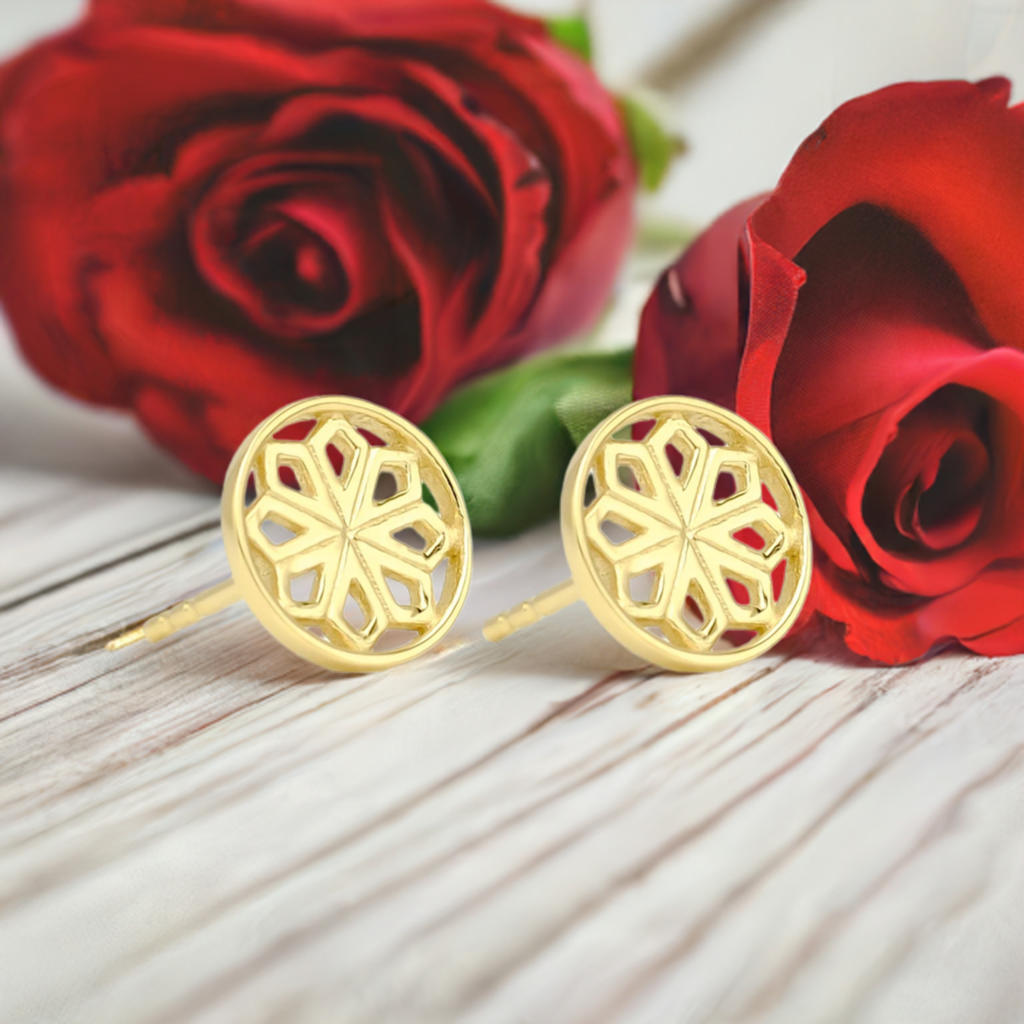 Gold Star Stud Earrings