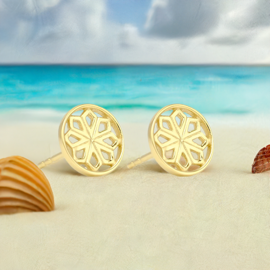 Gold Star Stud Earrings