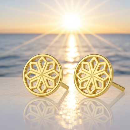 Gold Star Stud Earrings
