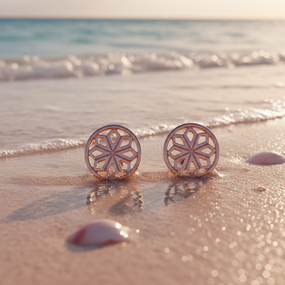 Rose Gold Star Stud Earrings