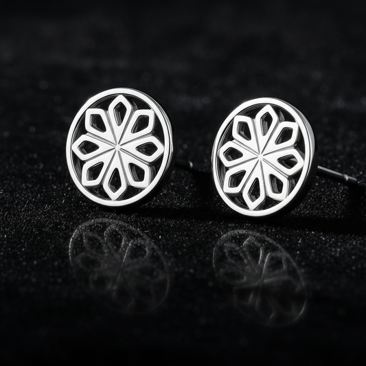 Silver Star Stud Earrings