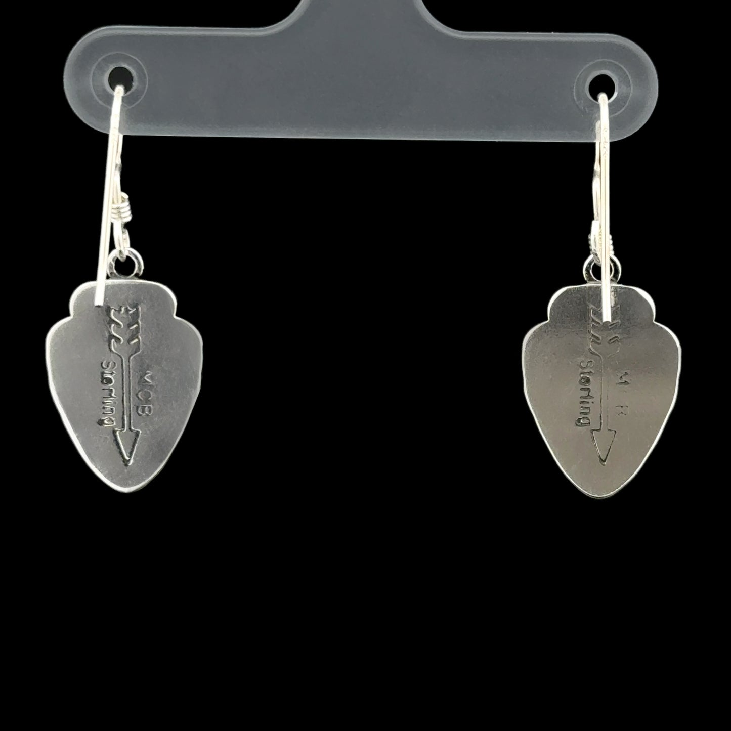 Sterling Silver Turquoise Arrowhead Dangle Earrings