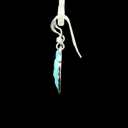 Sterling Silver Turquoise Arrowhead Dangle Earrings