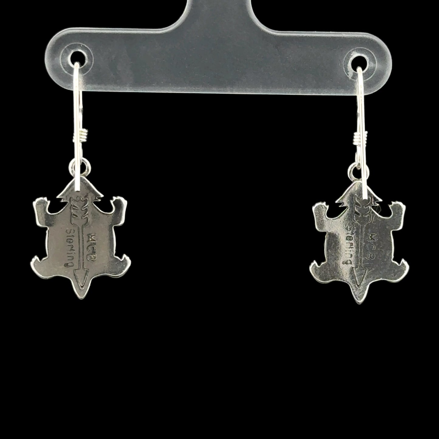 Sterling Silver Turquoise Horny Toad Dangle Earrings