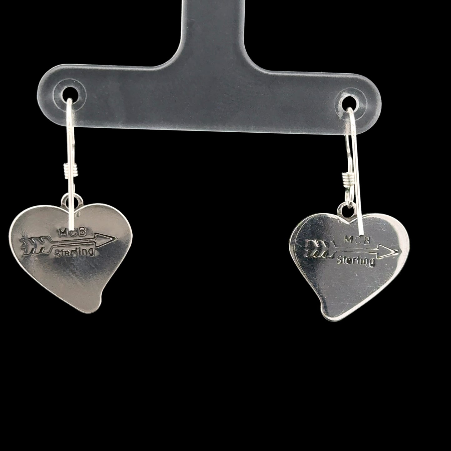 Sterling Silver Turquoise Heart Pendant & Earrings Jewelry Set