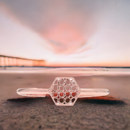 Rose Gold Hex Filigree Bracelet