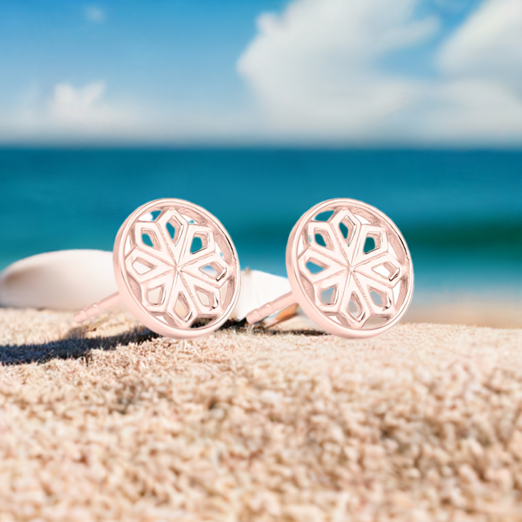 Rose Gold Star Stud Earrings