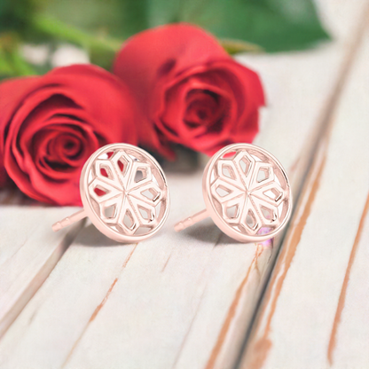 Rose Gold Star Stud Earrings