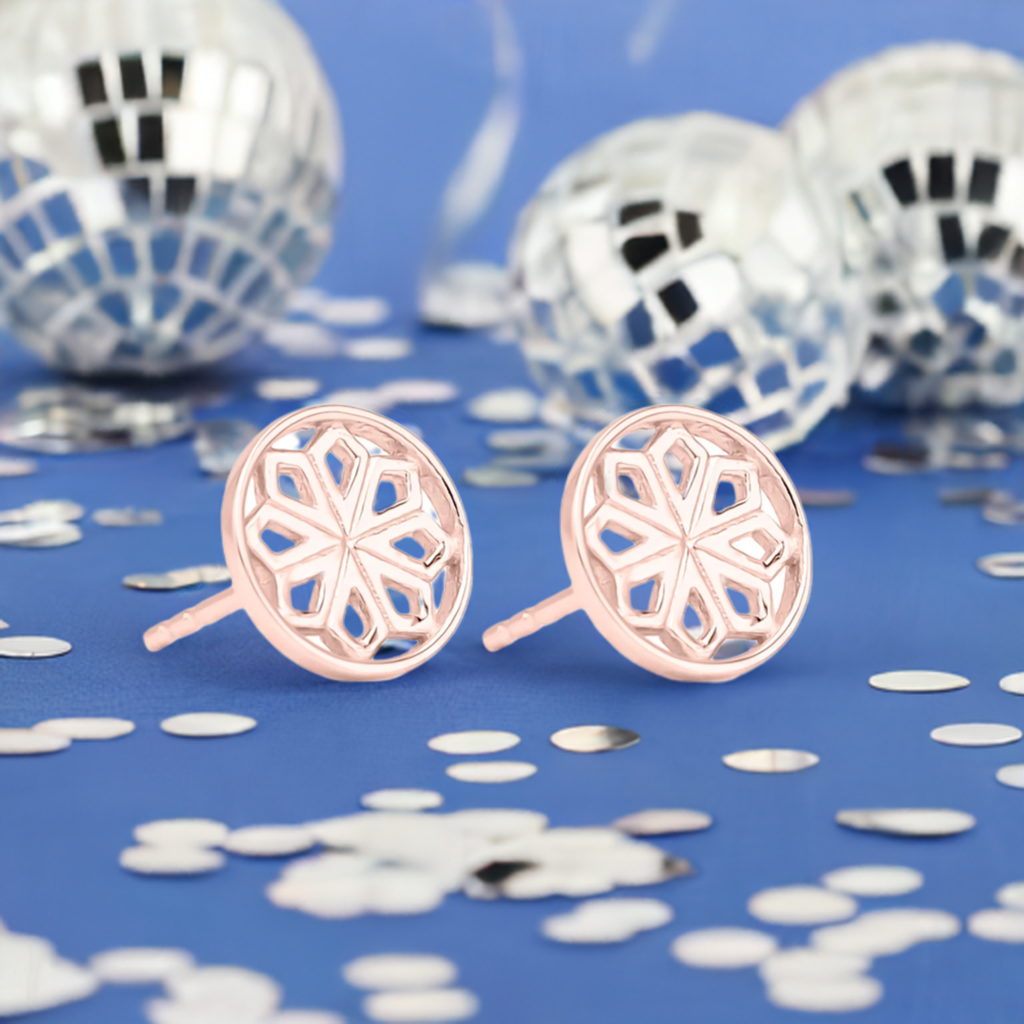 Rose Gold Star Stud Earrings