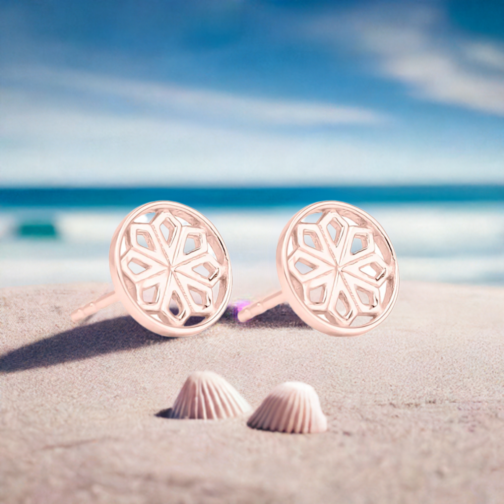 Rose Gold Star Stud Earrings