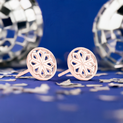 Rose Gold Star Stud Earrings