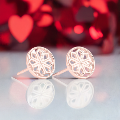 Rose Gold Star Stud Earrings